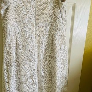 Lulus white overlay dress - bride/engagement dress size XL